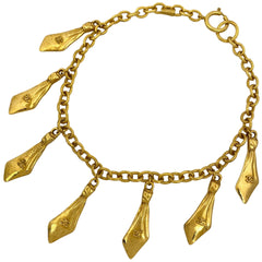 シャネル ココマーク ネックレス ネクタイモチーフ ネックレス GP ゴールド レディース 【中古】bracc