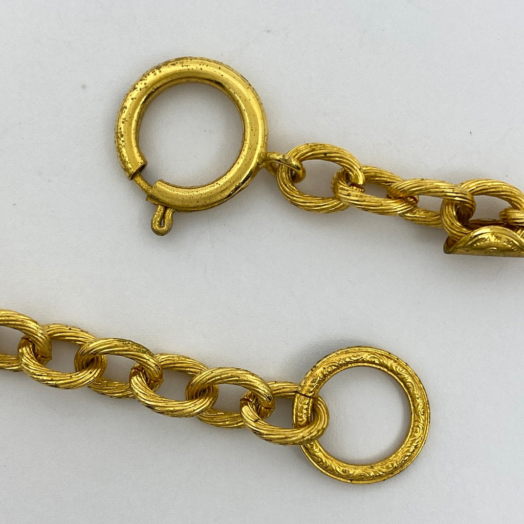 シャネル ココマーク ネックレス ネクタイモチーフ ネックレス GP ゴールド レディース 【中古】bracc