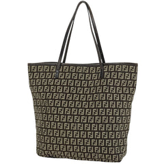 フェンディ ズッキーノ柄 トートバッグ ハンドバッグ トートバッグ キャンバス ブラウン 8BH074 レディース 【中古】brbag