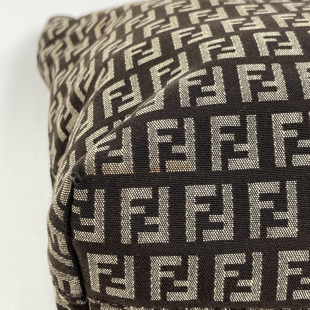 フェンディ ズッキーノ柄 トートバッグ ハンドバッグ トートバッグ キャンバス ブラウン 8BH074 レディース 【中古】brbag