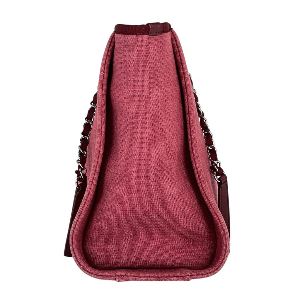 シャネル ドーヴィルライン チェーン トートバッグ ココマーク ショルダーバッグ トートバッグ キャンバス レッド A67001 レディース 【中古】brbag