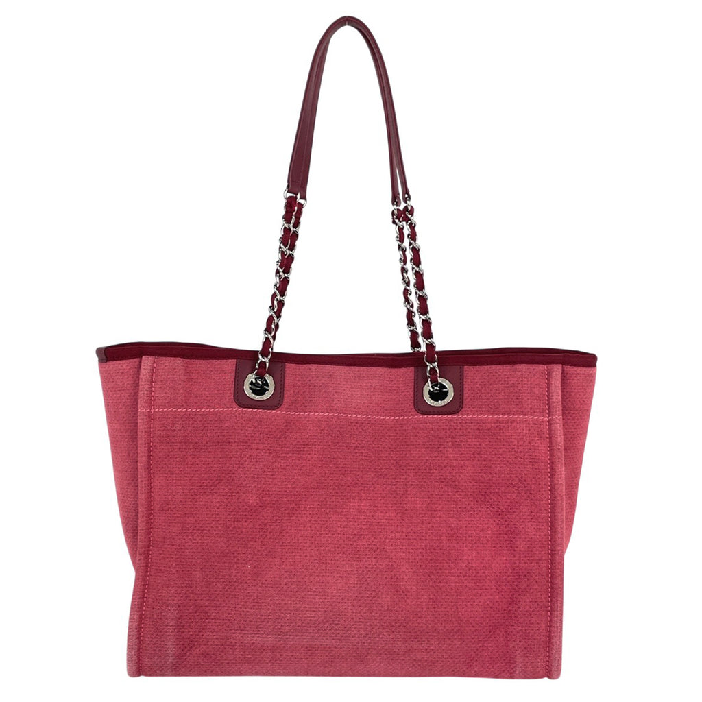 シャネル ドーヴィルライン チェーン トートバッグ ココマーク ショルダーバッグ トートバッグ キャンバス レッド A67001 レディース 【中古】brbag