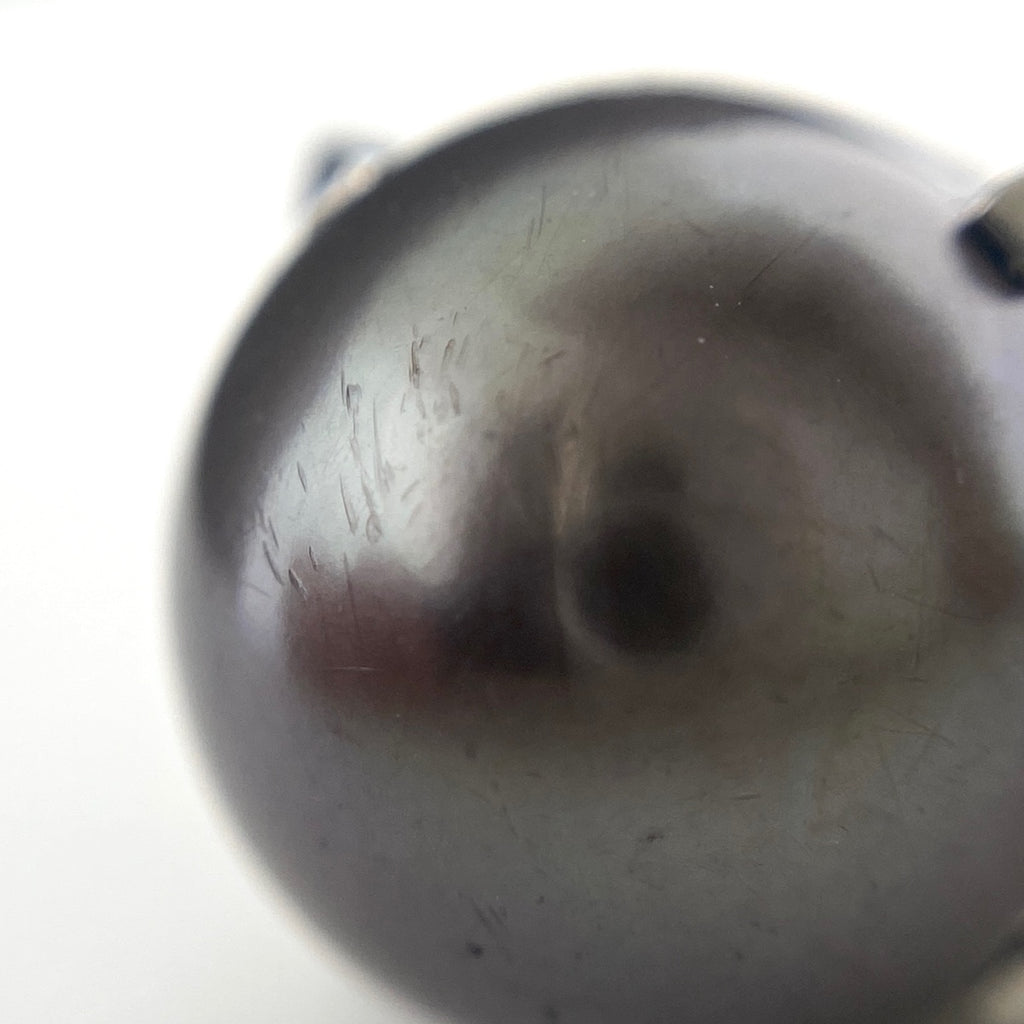 タサキ パール デザインリング プラチナ 指輪 メレダイヤ 真珠 リング 13.5号 Pt900 パール ダイヤモンド レディース 【中古】brjwl