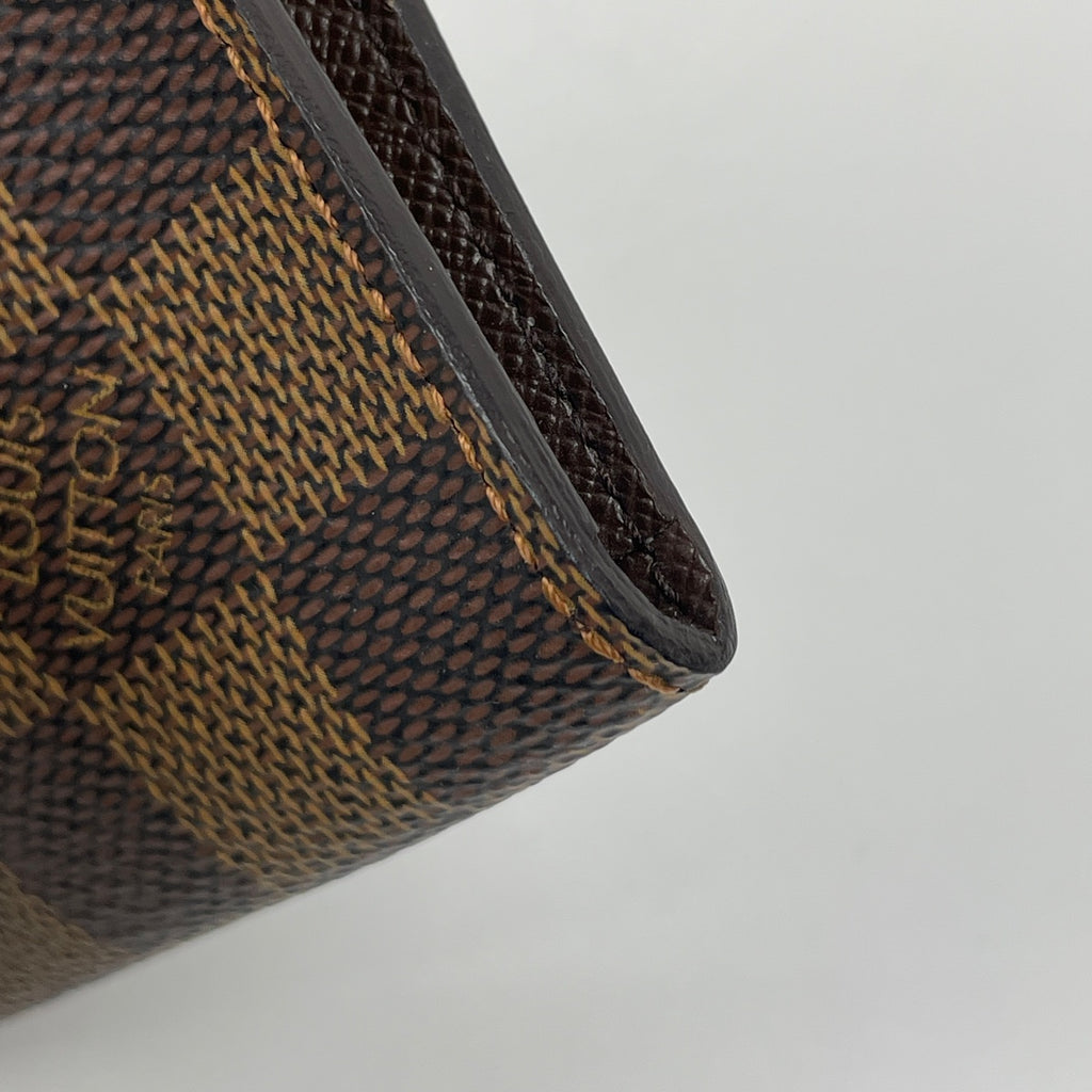 ルイ・ヴィトン アンヴェロップ カルト ドゥ ヴィジット カード入れ 定期入れ パスケース 通勤 通学 PASMO Suica パスモ スイカ 名刺入れ カードケース ダミエ ブラウン N62920 レディース 【中古】brbag