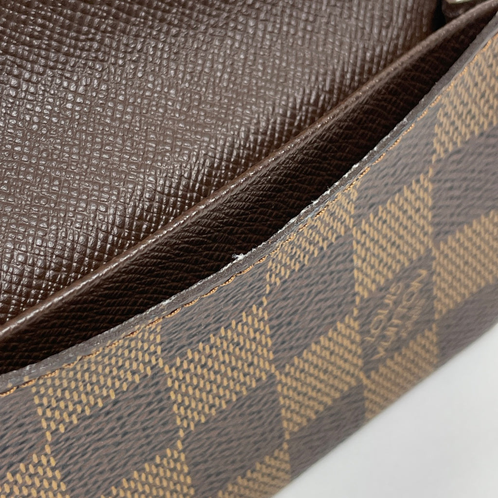 ルイ・ヴィトン アンヴェロップ カルト ドゥ ヴィジット カード入れ 定期入れ パスケース 通勤 通学 PASMO Suica パスモ スイカ 名刺入れ カードケース ダミエ ブラウン N62920 レディース 【中古】brbag