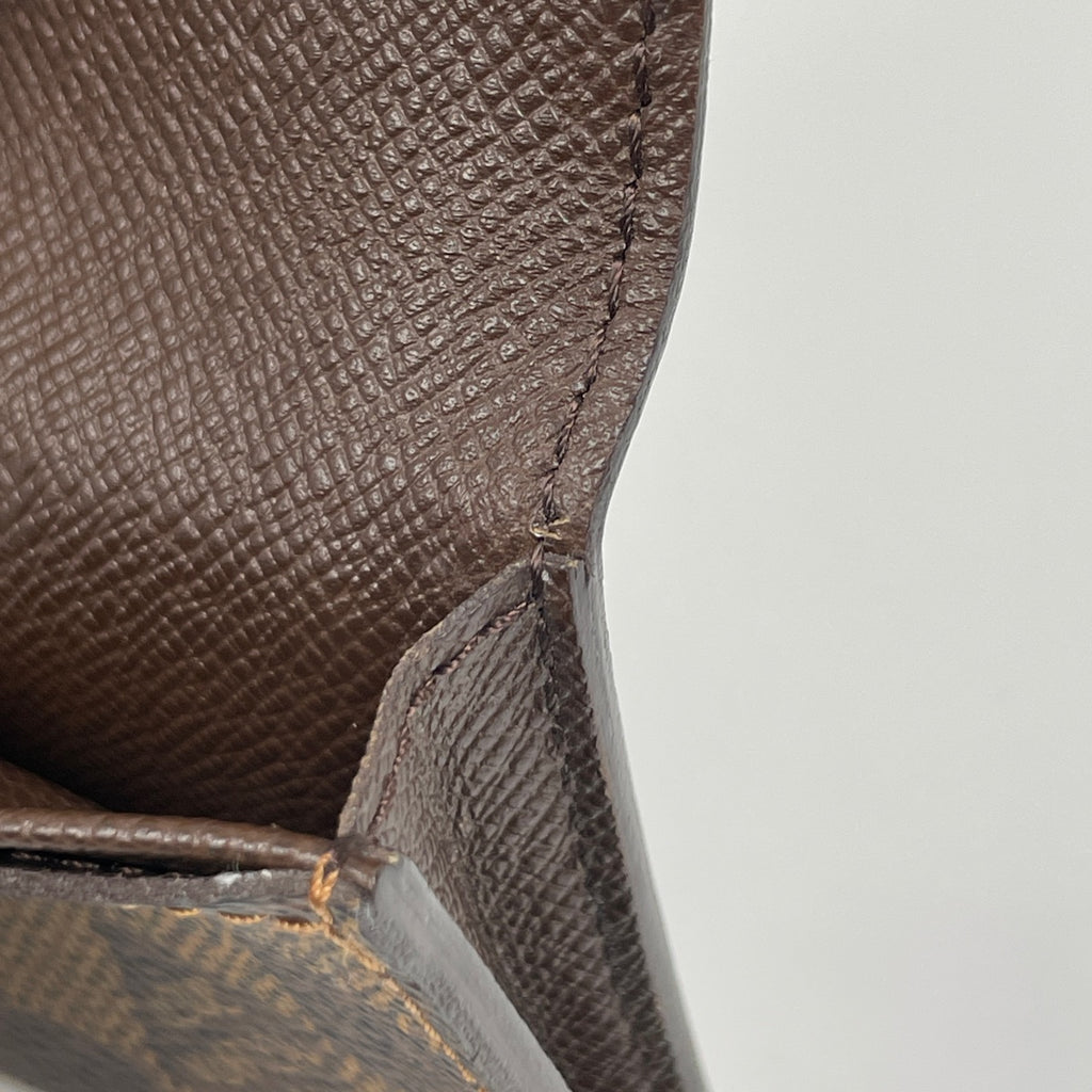 ルイ・ヴィトン アンヴェロップ カルト ドゥ ヴィジット カード入れ 定期入れ パスケース 通勤 通学 PASMO Suica パスモ スイカ 名刺入れ カードケース ダミエ ブラウン N62920 レディース 【中古】brbag