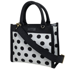 ケイトスペード ドット柄 ハンドバッグ 2WAY ショルダーバッグ ハンドバッグ ポリエステル ブラック ホワイト レディース 【中古】brbag