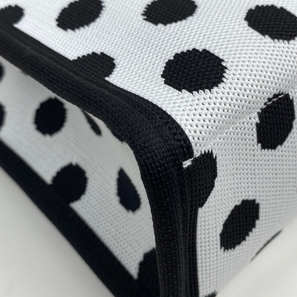 ケイトスペード ドット柄 ハンドバッグ 2WAY ショルダーバッグ ハンドバッグ ポリエステル ブラック ホワイト レディース 【中古】brbag