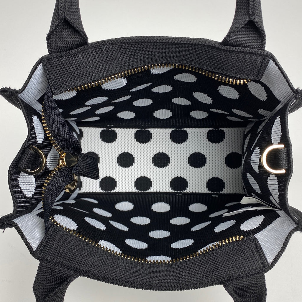 ケイトスペード ドット柄 ハンドバッグ 2WAY ショルダーバッグ ハンドバッグ ポリエステル ブラック ホワイト レディース 【中古】brbag