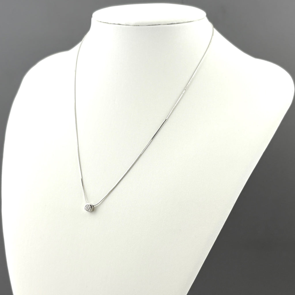 ダイヤモンド デザインネックレス プラチナ ペンダント ネックレス Pt900 Pt850 ダイヤモンド レディース 【中古】nbjwl