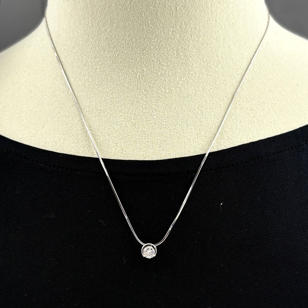 ダイヤモンド デザインネックレス プラチナ ペンダント ネックレス Pt900 Pt850 ダイヤモンド レディース 【中古】nbjwl