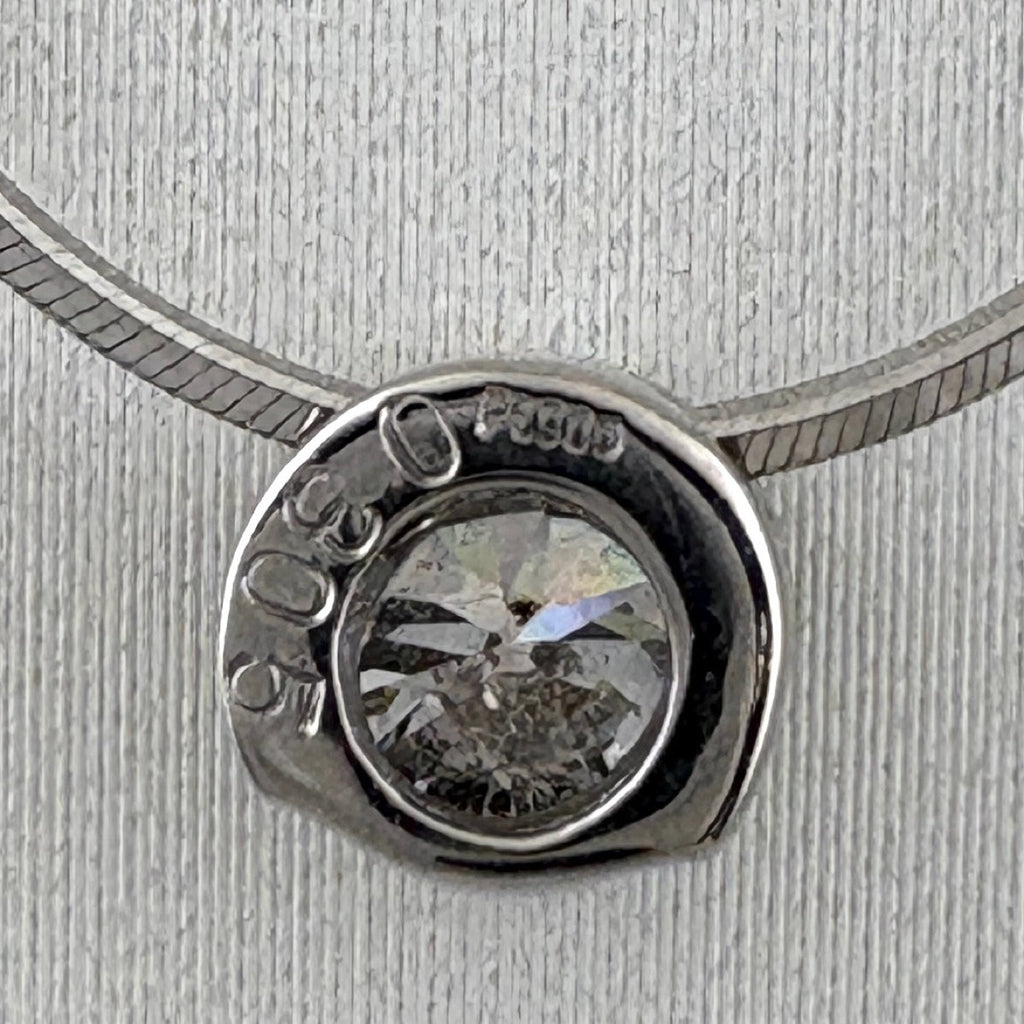 ダイヤモンド デザインネックレス プラチナ ペンダント ネックレス Pt900 Pt850 ダイヤモンド レディース 【中古】nbjwl