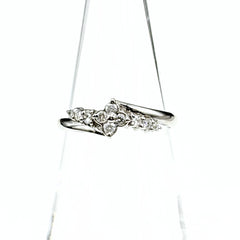 メレダイヤ デザインリング プラチナ 指輪 リング 12号 Pt900 ダイヤモンド レディース 【中古】nbjwl