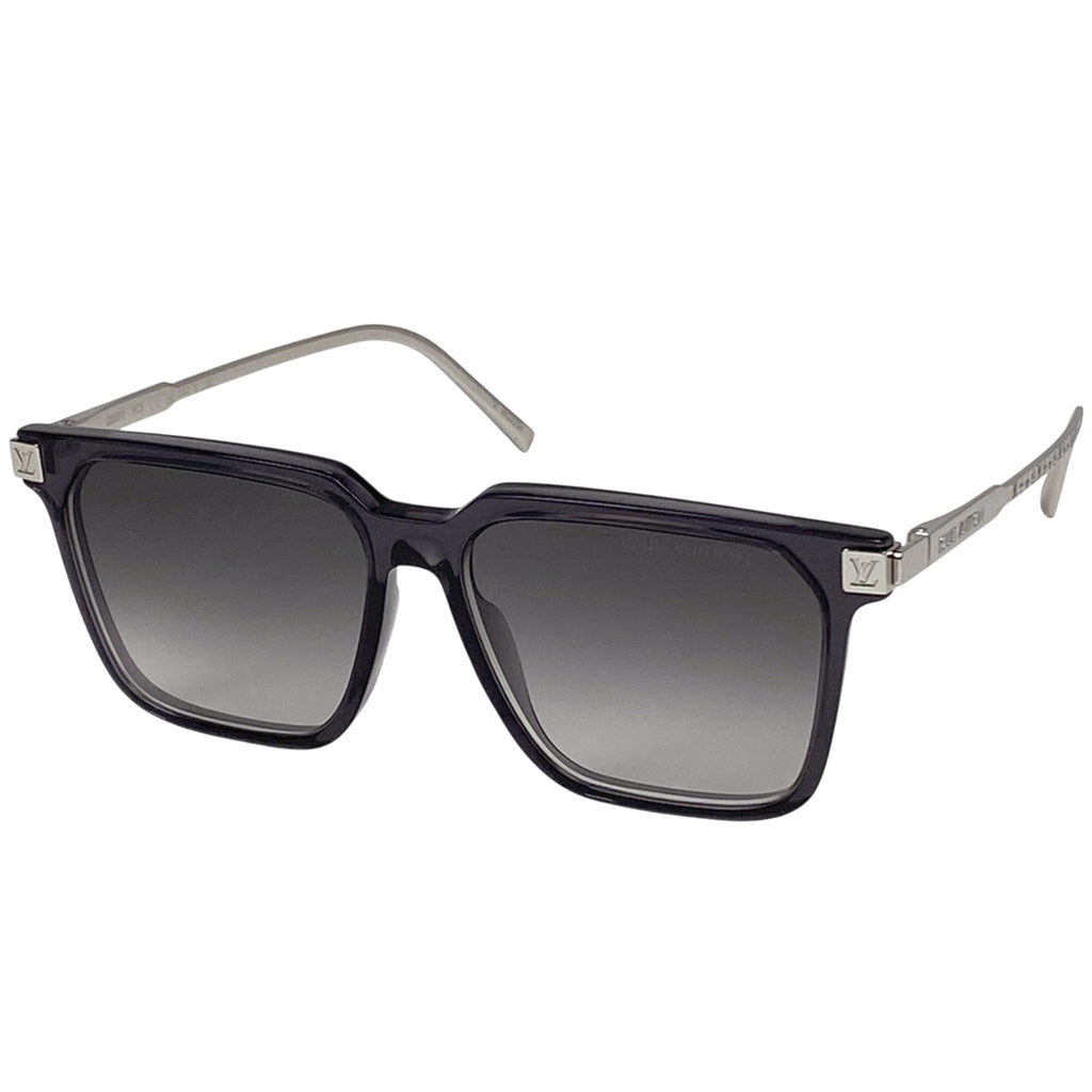 ルイ・ヴィトン LV ライズ サングラス モノグラム アイウェア グラデーション サングラス プラスチック メタル ブラック シルバー Z2209E メンズ 【中古】brbag