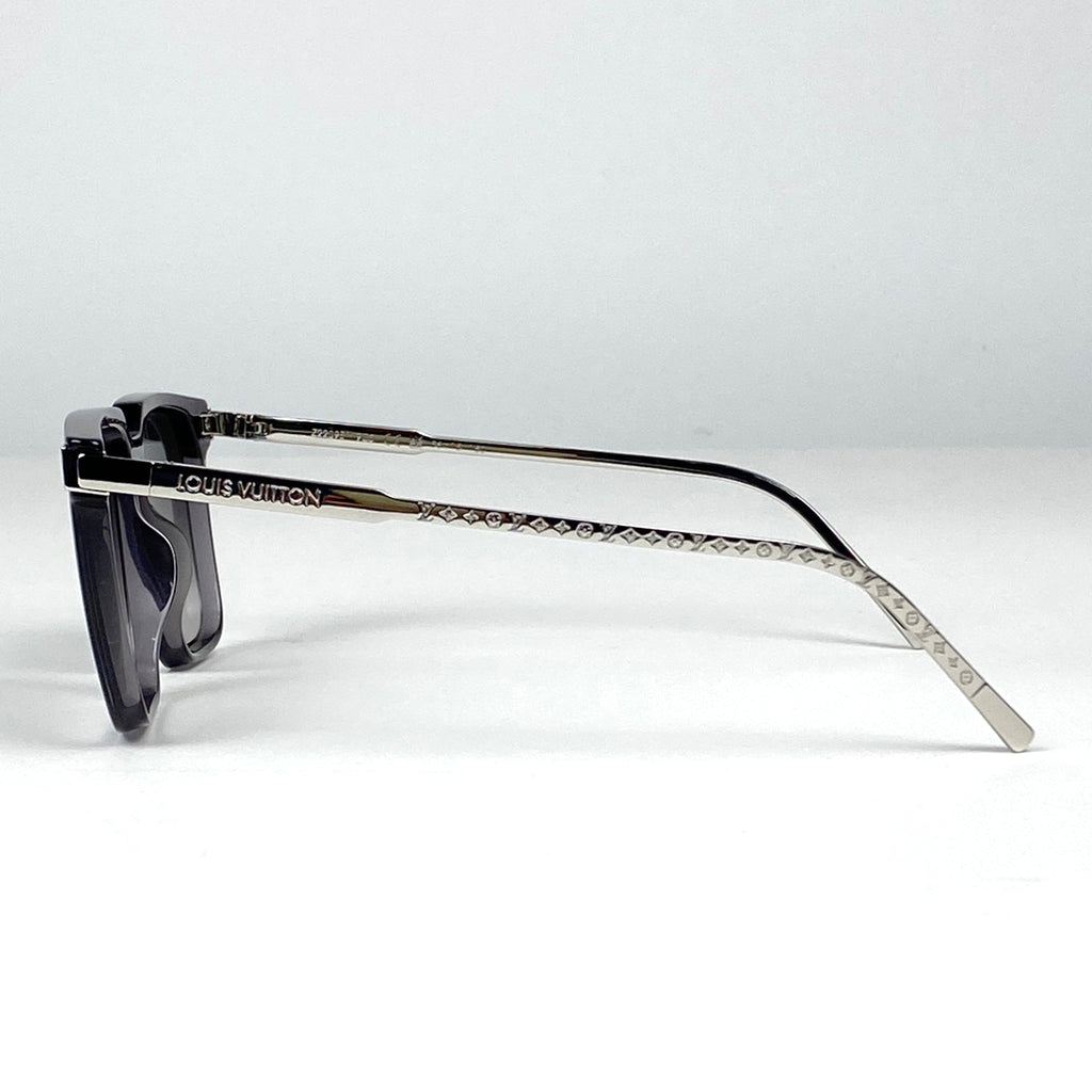 ルイ・ヴィトン LV ライズ サングラス モノグラム アイウェア グラデーション サングラス プラスチック メタル ブラック シルバー Z2209E メンズ 【中古】brbag
