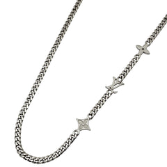 ルイ・ヴィトン モノグラム ロウ ネックレス ネックレス メタル シルバー レディース 【中古】bracc