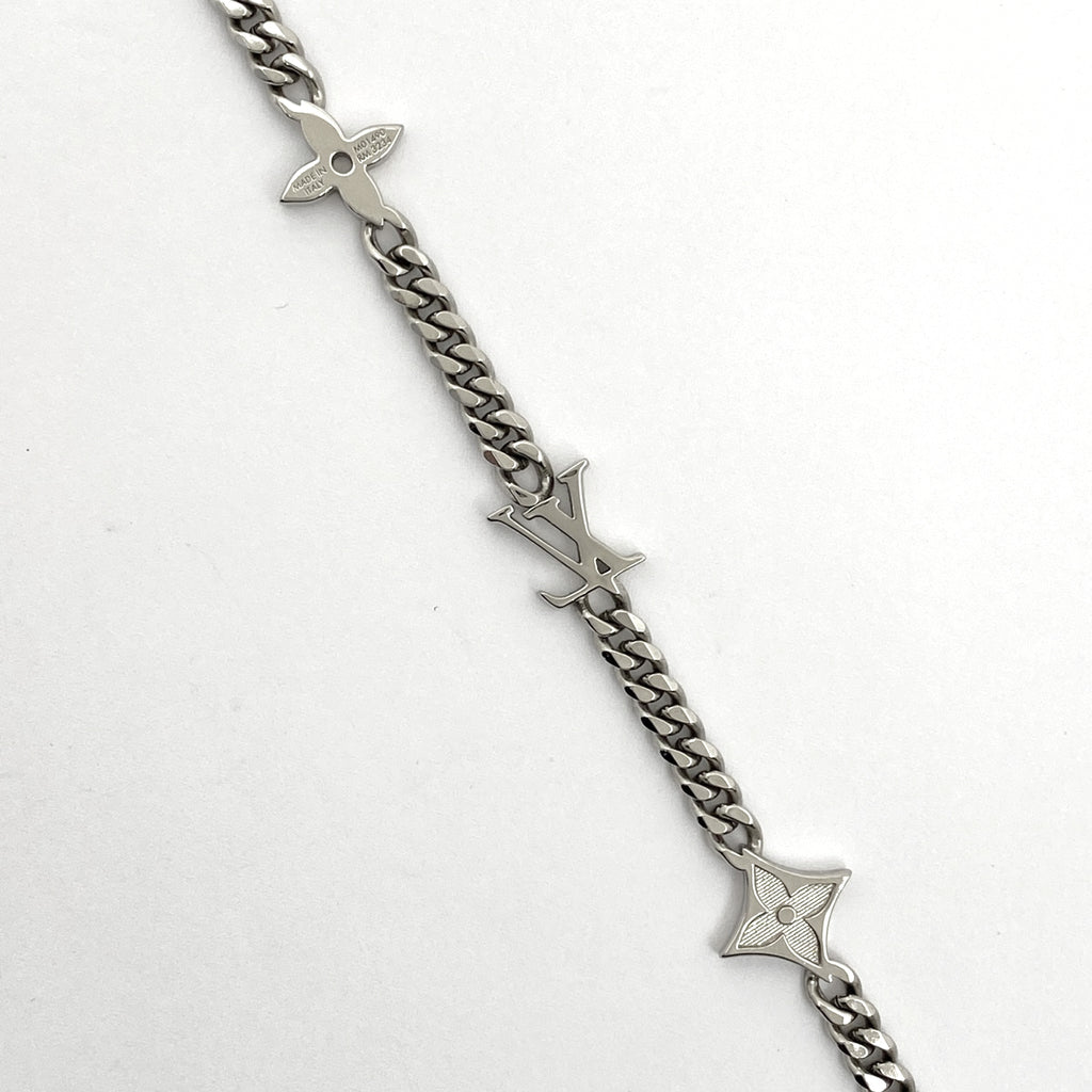 ルイ・ヴィトン モノグラム ロウ ネックレス ネックレス メタル シルバー レディース 【中古】bracc