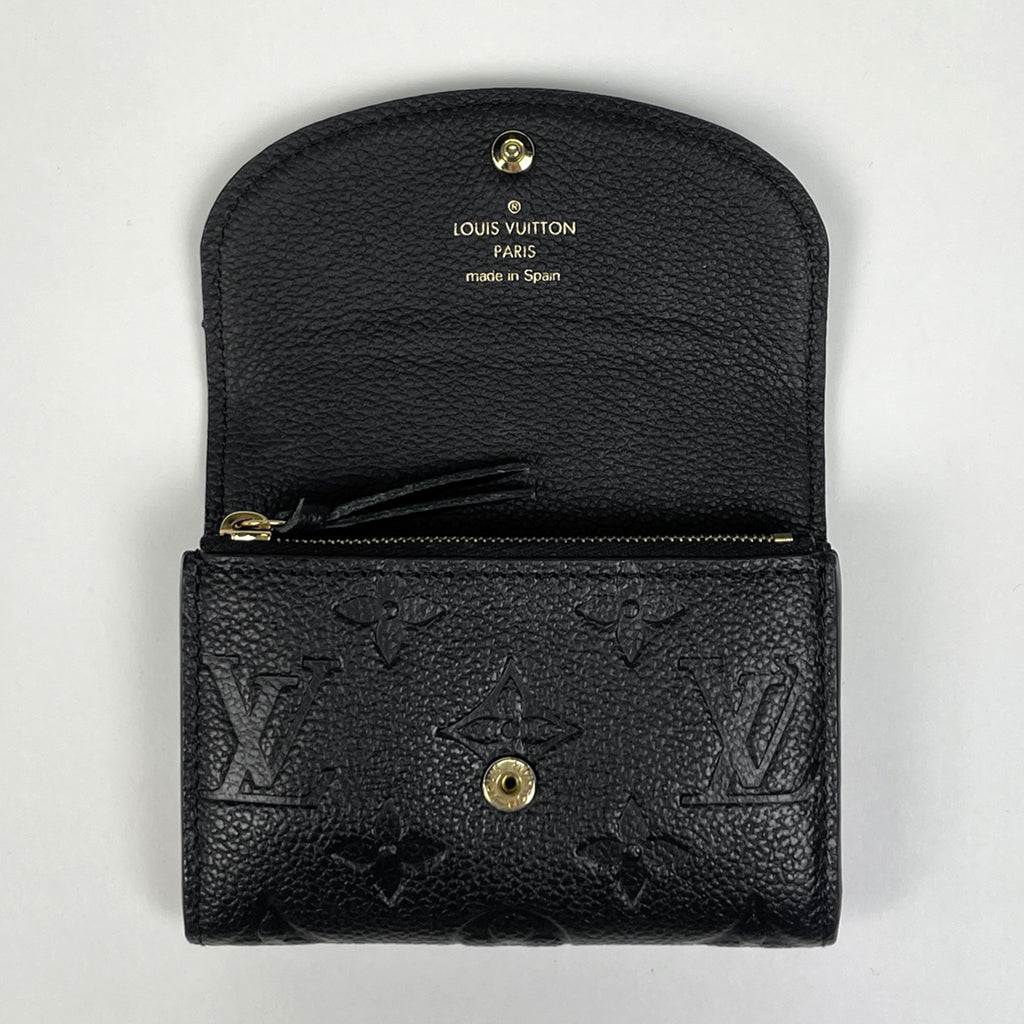 ルイ・ヴィトン ポルトモネ ロザリ カードケース コインケース モノグラムアンプラント ノワール(ブラック) M81455 レディース 【中古】brbag