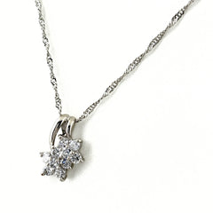 メレダイヤ デザインネックレス プラチナ ペンダント ネックレス Pt900 Pt850 ダイヤモンド レディース ノンブランドジュエリー 【中古】nbjwl