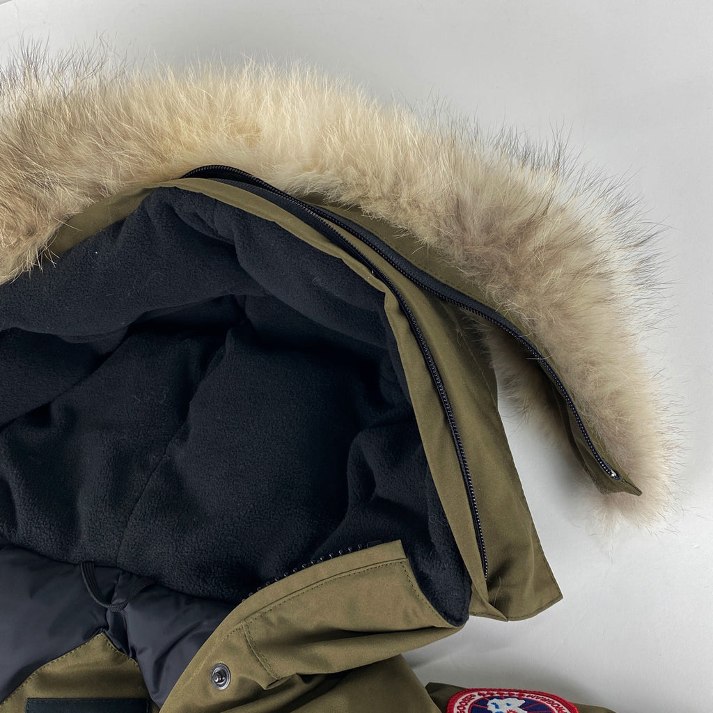 カナダグース ヴィクトリアパーカー ダウンジャケット フーディ カーキー アウター ダウンジャケット グリーン レディース 【中古】brapp