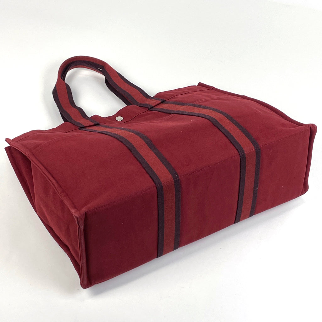 エルメス フールトゥ GM ハンドバッグ トートバッグ キャンバス レッド レディース 【中古】brbag