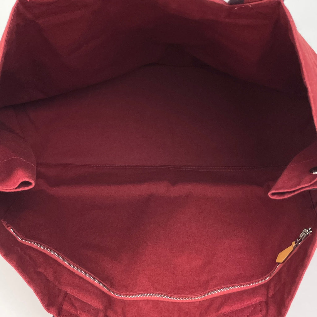 エルメス フールトゥ GM ハンドバッグ トートバッグ キャンバス レッド レディース 【中古】brbag