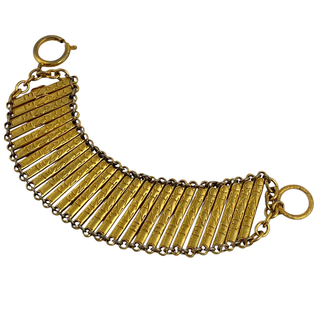 シャネル ロゴ ブレスレット 腕輪 ブレスレット GP ゴールド レディース 【中古】bracc