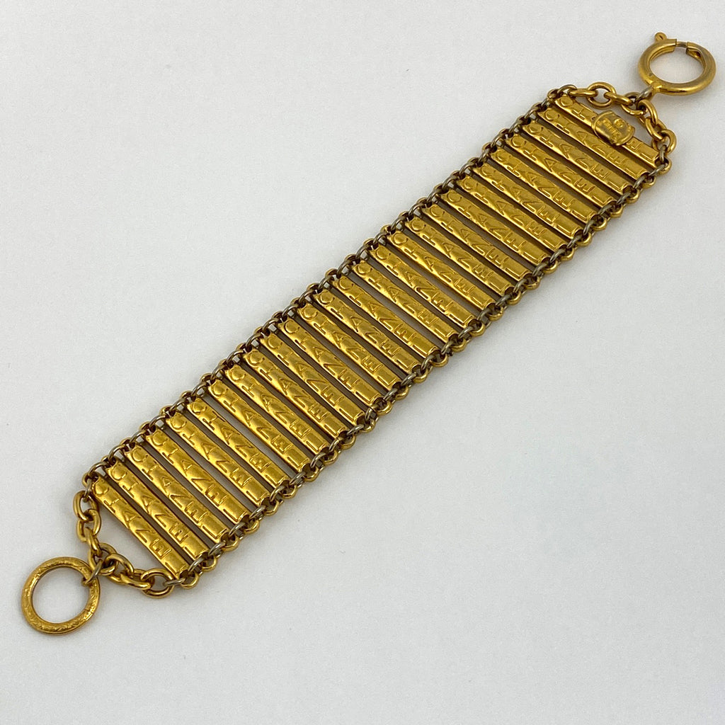 シャネル ロゴ ブレスレット 腕輪 ブレスレット GP ゴールド レディース 【中古】bracc