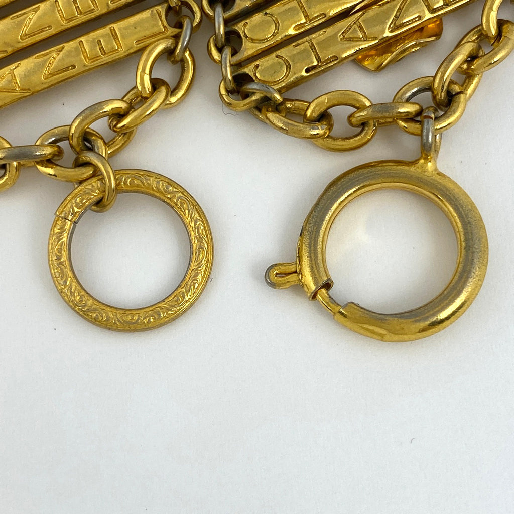 シャネル ロゴ ブレスレット 腕輪 ブレスレット GP ゴールド レディース 【中古】bracc