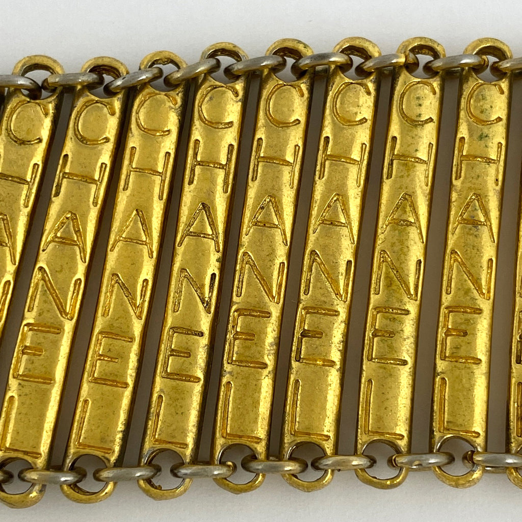 シャネル ロゴ ブレスレット 腕輪 ブレスレット GP ゴールド レディース 【中古】bracc
