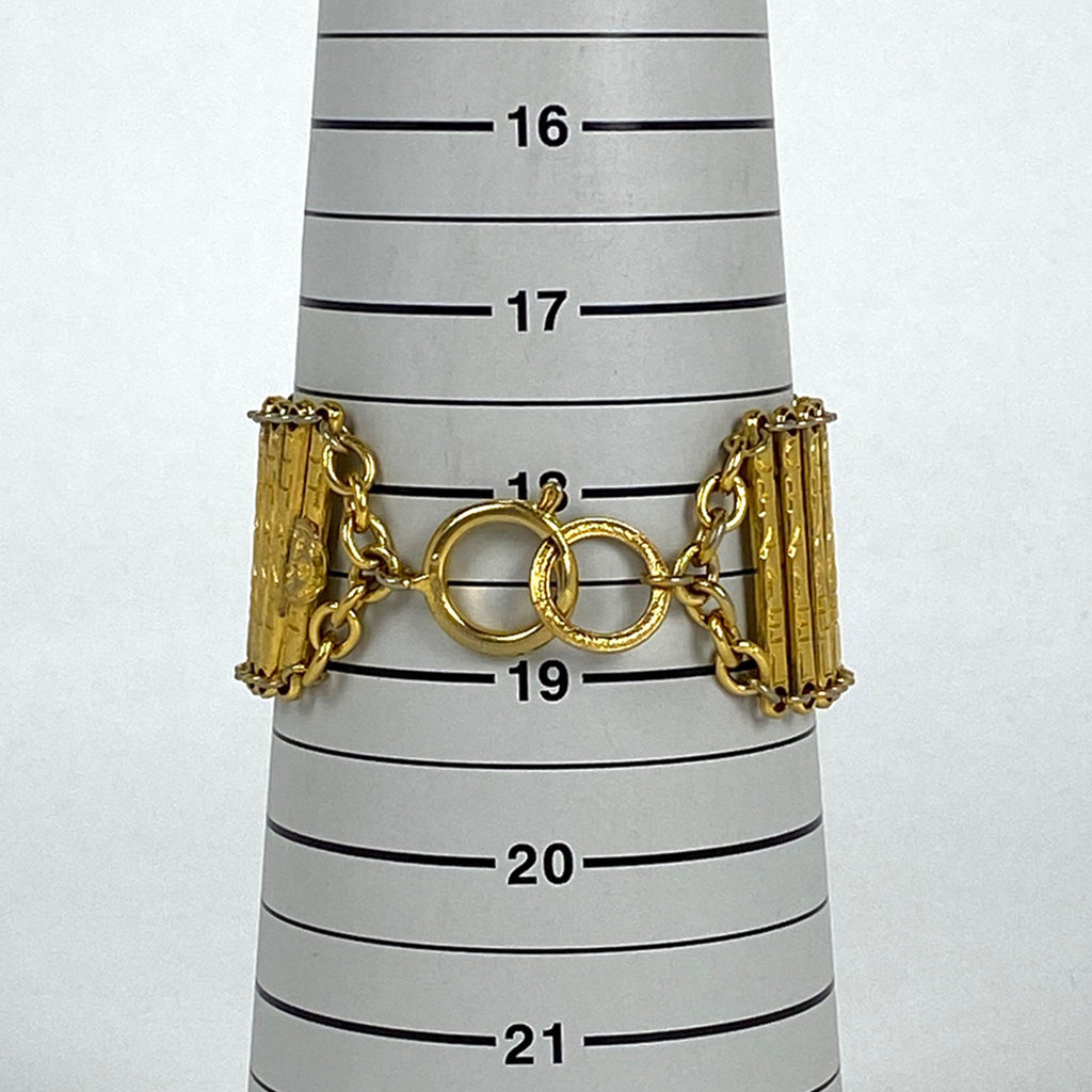 シャネル ロゴ ブレスレット 腕輪 ブレスレット GP ゴールド レディース 【中古】bracc