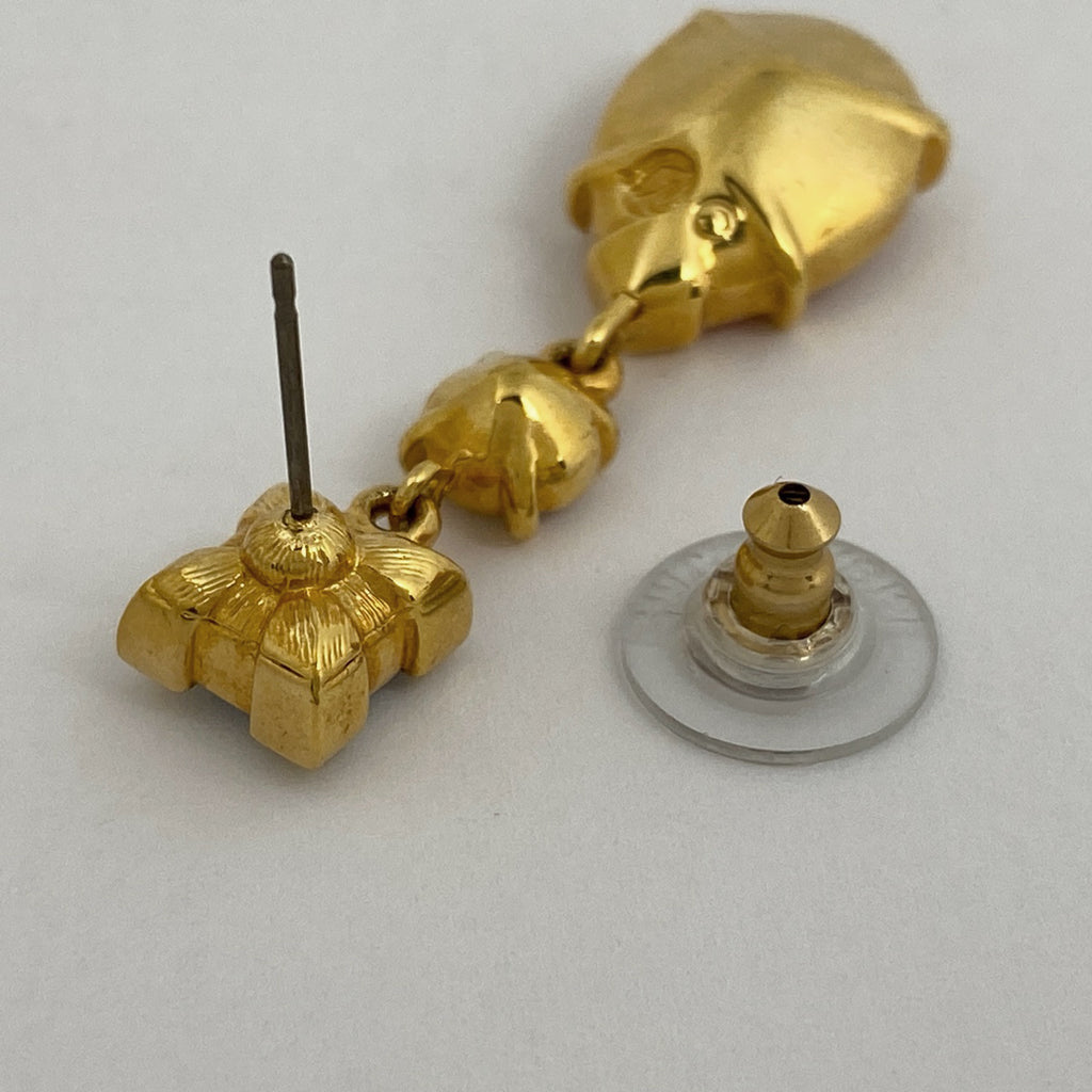 スワロフスキー クリスタル デザイン ピアス ジルコニア スイング ピアス GP ゴールド レディース 【中古】bracc