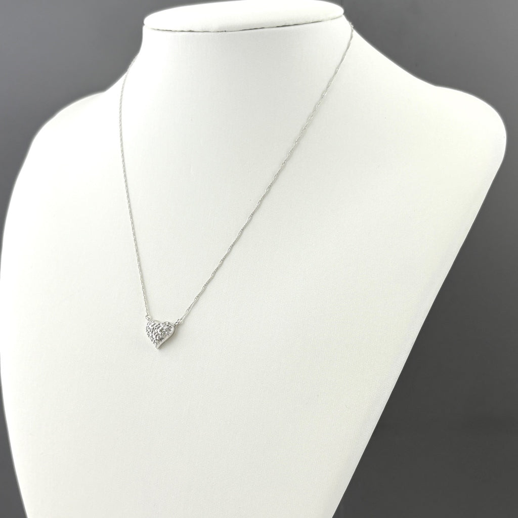 メレダイヤ デザインネックレス WG ホワイトゴールド ペンダント ネックレス K18 WG ダイヤモンド レディース 【中古】nbjwl