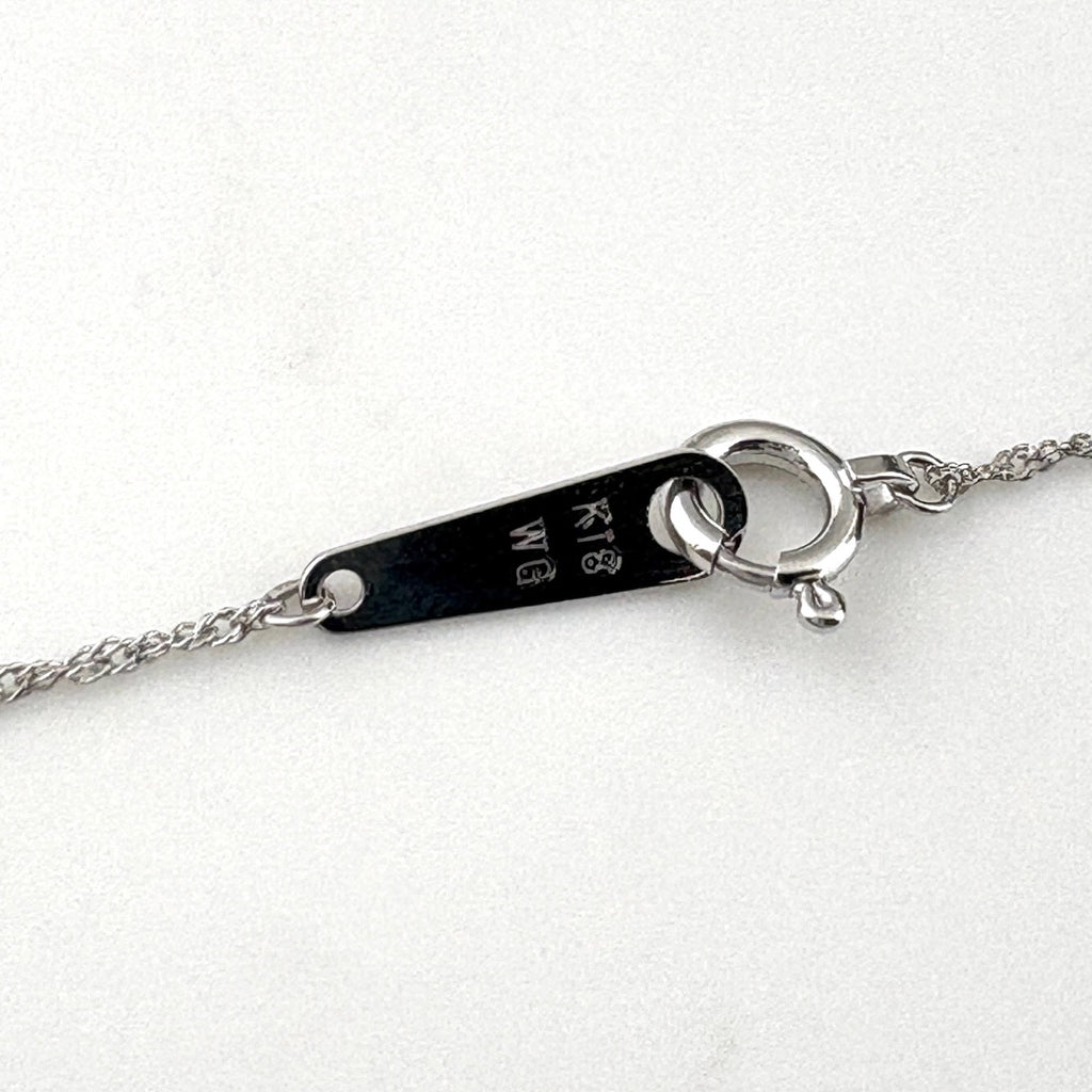 メレダイヤ デザインネックレス WG ホワイトゴールド ペンダント ネックレス K18 WG ダイヤモンド レディース 【中古】nbjwl