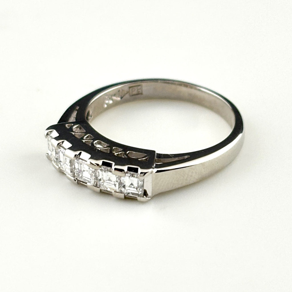 メレダイヤ デザインリング プラチナ 指輪 リング 8号 Pt900 ダイヤモンド レディース ノンブランドジュエリー 【中古】nbjwl