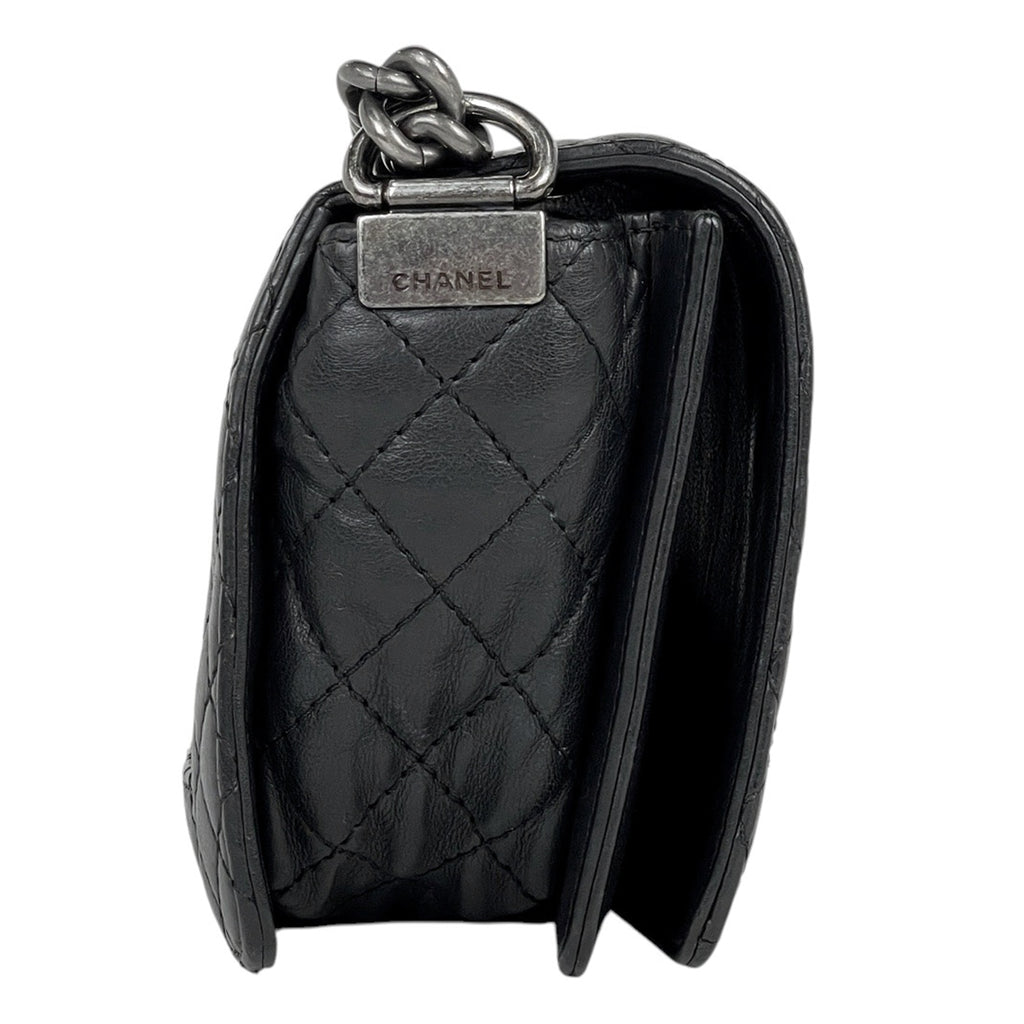 シャネル ボーイシャネル チェーン ショルダーバッグ ココマーク ショルダーバッグ レザー ブラック レディース 【中古】brbag