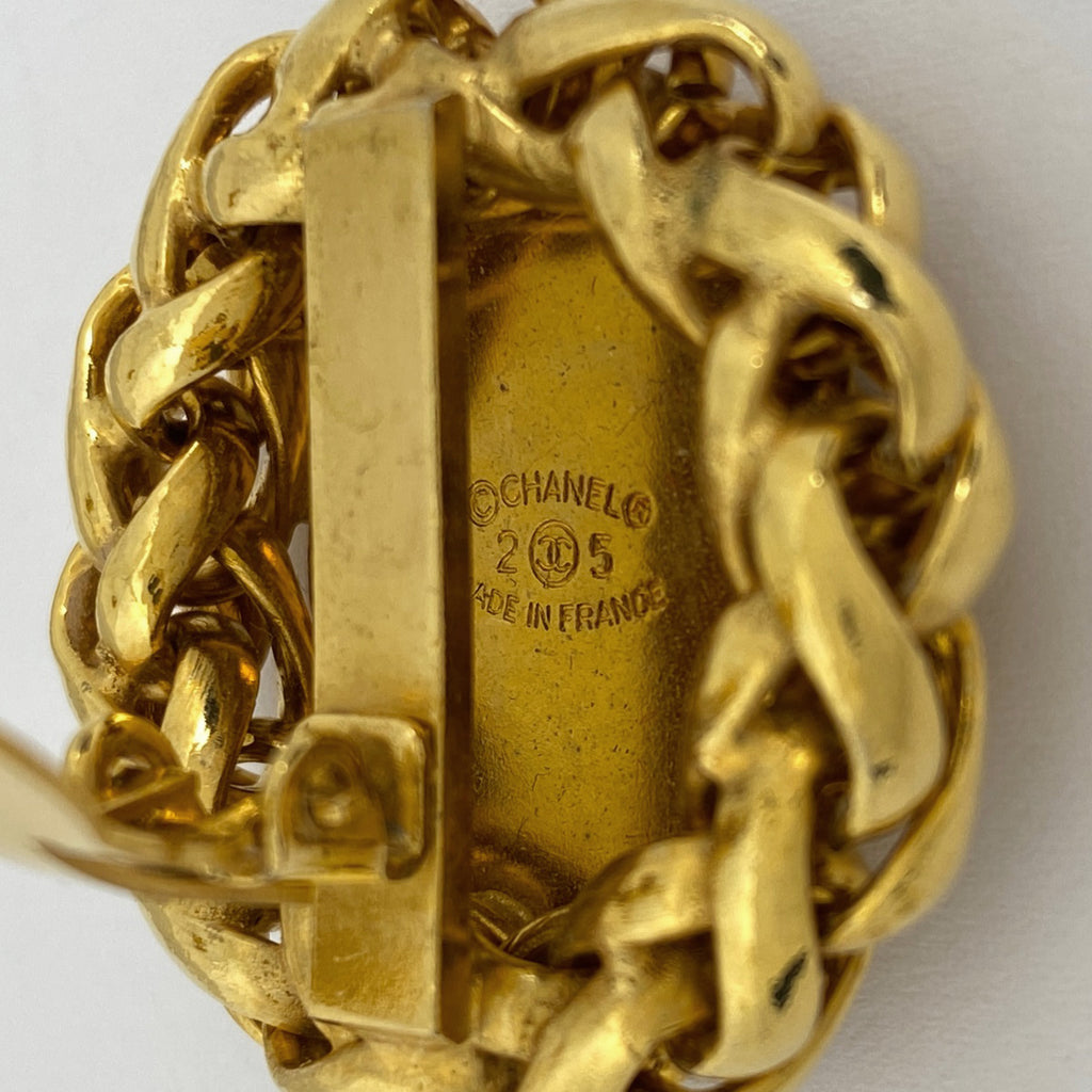 シャネル デザイン イヤリング CCマーク 麦の穂 ラウンド イヤリング GP ゴールド レディース 【中古】bracc