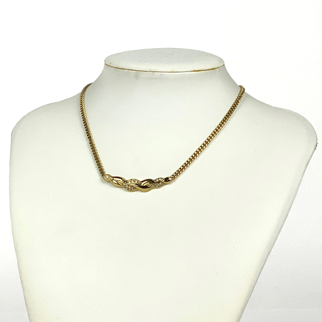 クリスチャンディオール ラインストーン ネックレス レディース 【中古】bracc