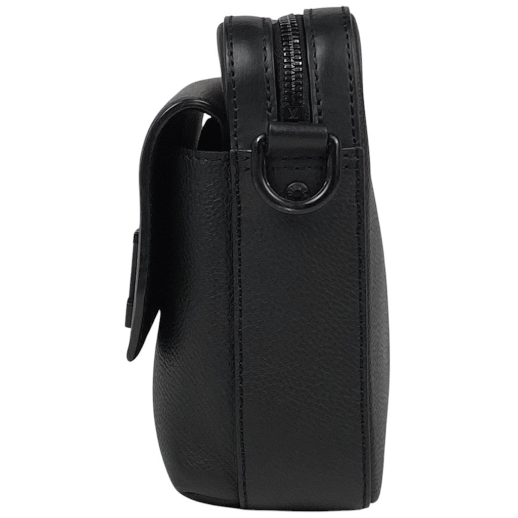 ルイ・ヴィトン ファストライン メッセンジャー LV アエログラム ショルダーバッグ レザー ノワール M22482 メンズ 【中古】brbag