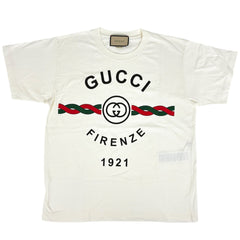 グッチ インターロッキングG 半袖Tシャツ ロゴ トップス 半袖Ｔシャツ コットン ホワイト メンズ 【中古】brapp