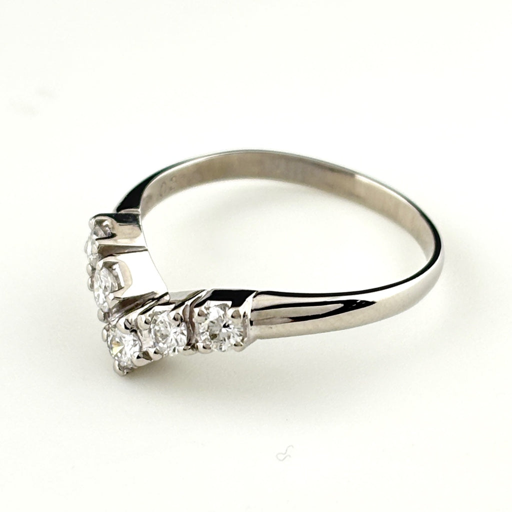 メレダイヤ デザインリング プラチナ 指輪 リング 12.5号 Pt850 ダイヤモンド レディース ノンブランドジュエリー 【中古】nbjwl