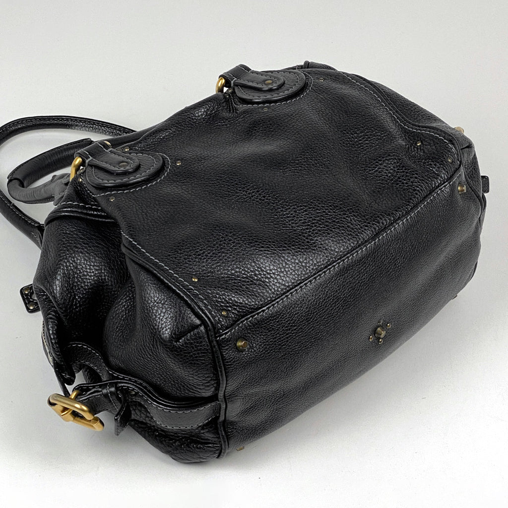 クロエ パディントン ハンドバッグ 手提げ 肩掛け ハンドバッグ レザー ブラック レディース 【中古】brbag