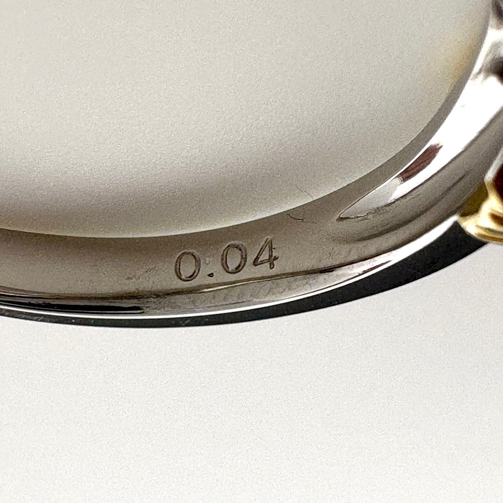 ダイヤモンド デザインリング プラチナ YG イエローゴールド 指輪 メレダイヤ リング 10.5号 Pt900 K18 ダイヤモンド レディース 【中古】nbjwl