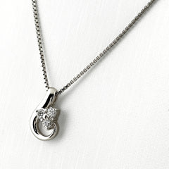 メレダイヤ デザインネックレス プラチナ ペンダント ネックレス Pt900 Pt850 ダイヤモンド レディース ノンブランドジュエリー 【中古】nbjwl