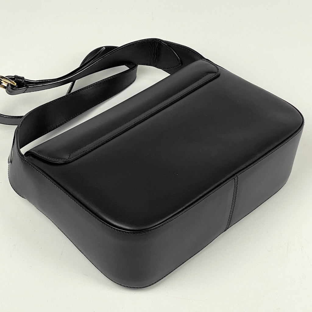 サルヴァトーレフェラガモ ロゴ ショルダーバッグ ワンショルダー ショルダーバッグ レザー ブラック レディース 【中古】brbag