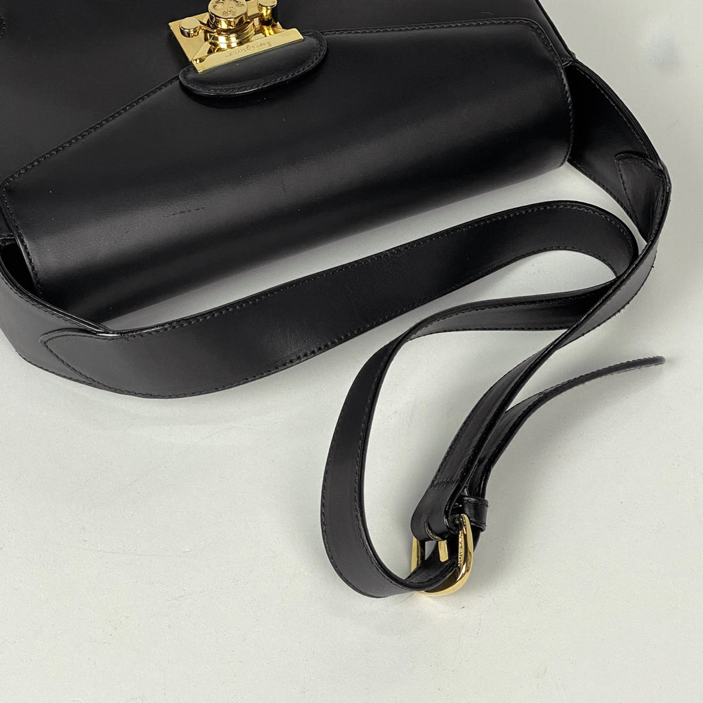 サルヴァトーレフェラガモ ロゴ ショルダーバッグ ワンショルダー ショルダーバッグ レザー ブラック レディース 【中古】brbag