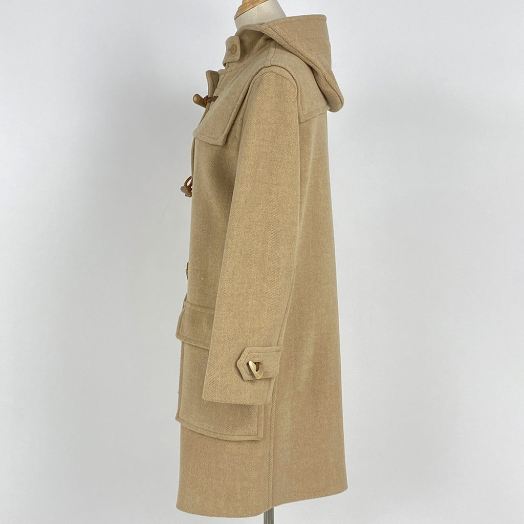 バーバリー フーディ ダッフルコート トグルボタン アウター ダッフルコート 毛 ナイロン ベージュ レディース 【中古】brapp