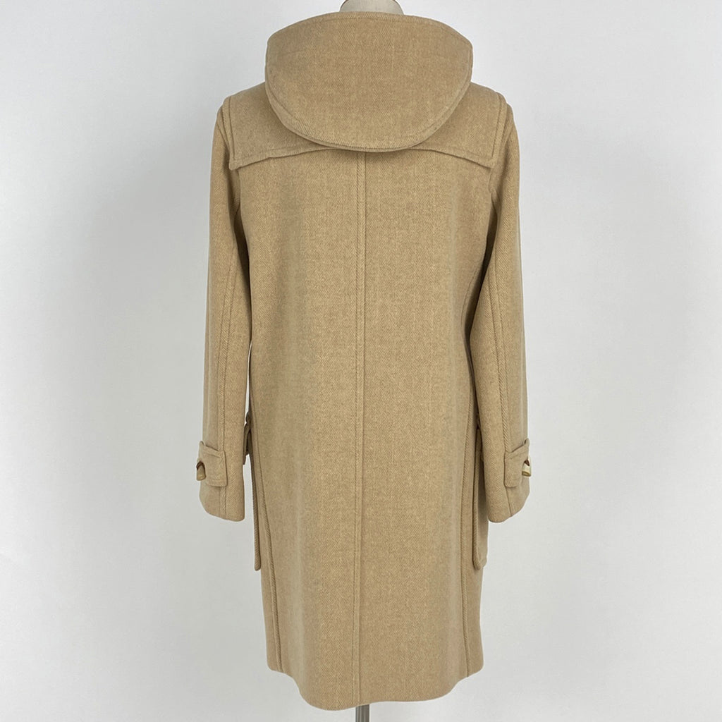 バーバリー フーディ ダッフルコート トグルボタン アウター ダッフルコート 毛 ナイロン ベージュ レディース 【中古】brapp