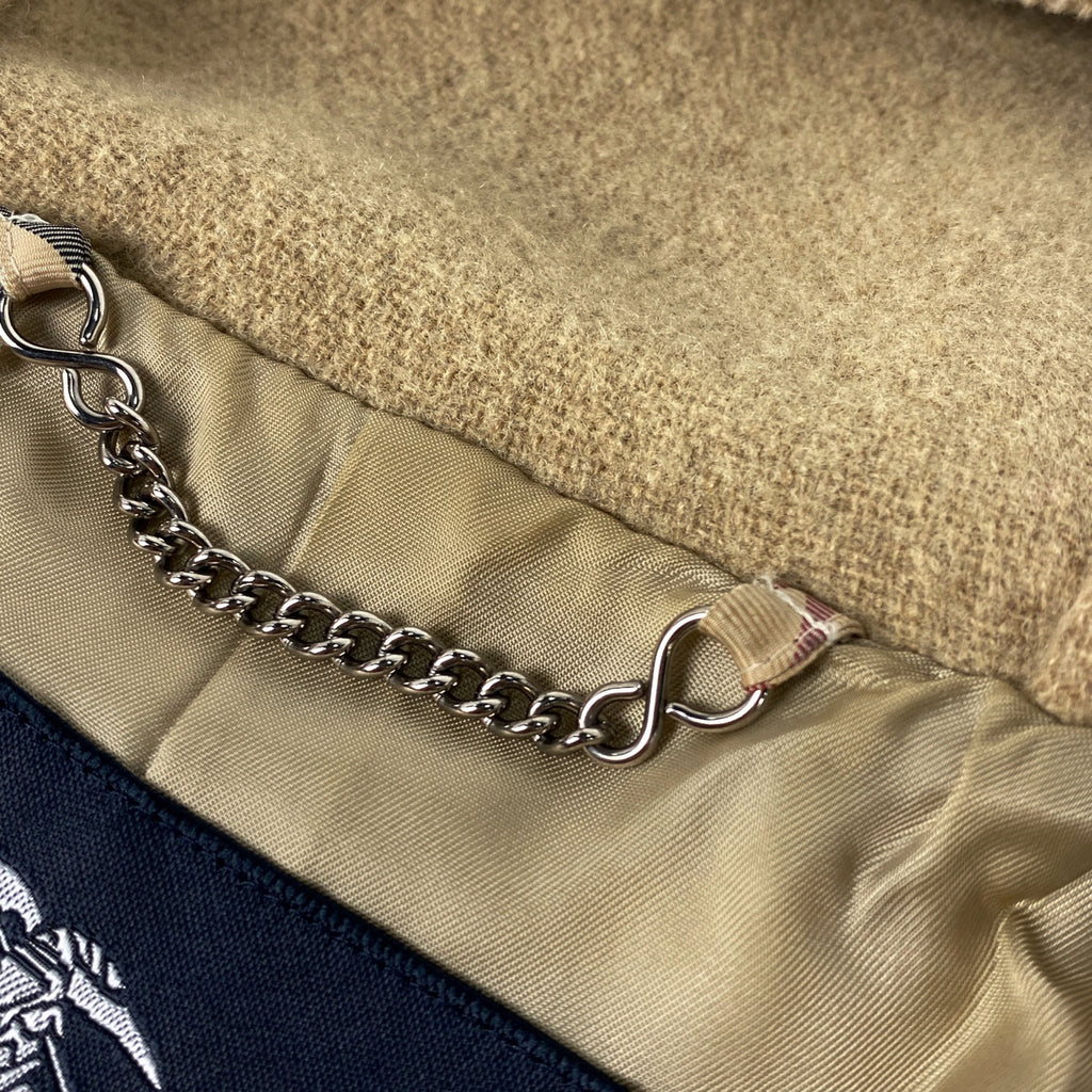 バーバリー フーディ ダッフルコート トグルボタン アウター ダッフルコート 毛 ナイロン ベージュ レディース 【中古】brapp