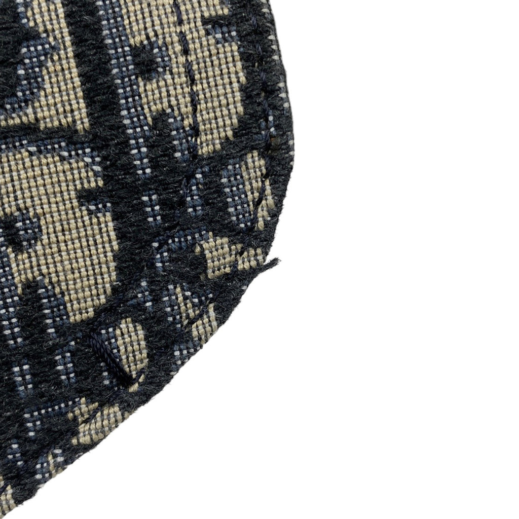 クリスチャンディオール トロッター柄 サドルバッグ ワンショルダー ロゴ ショルダーバッグ キャンバス ネイビー レディース 【中古】brbag